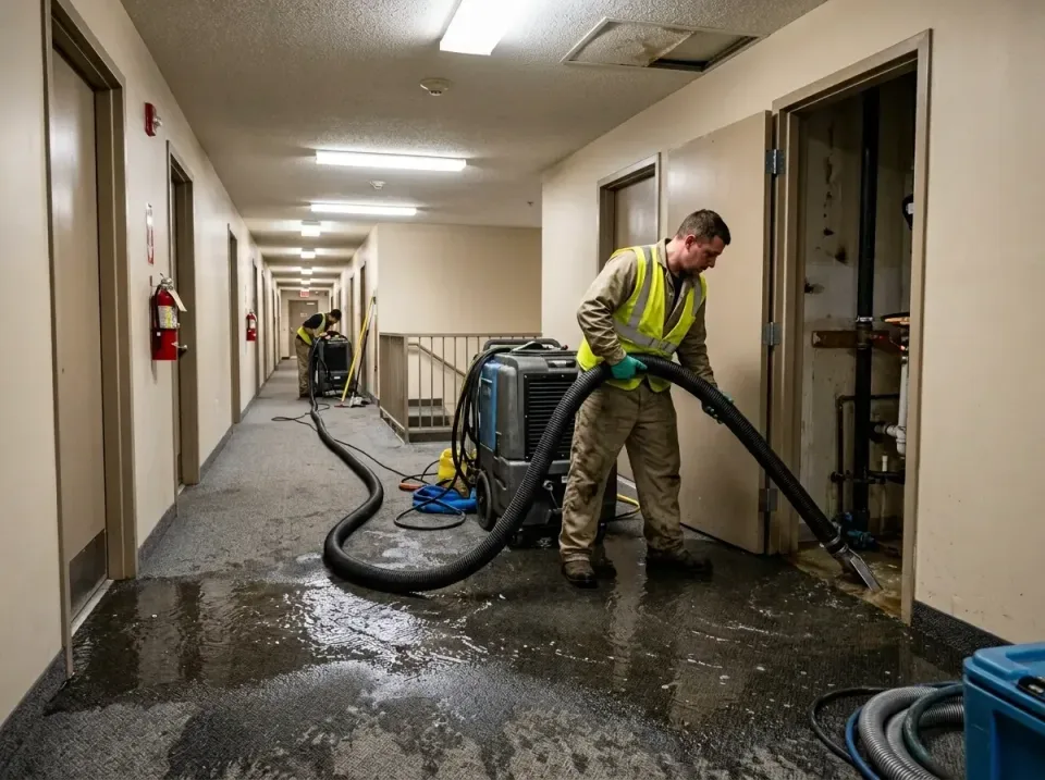multi-unit-apartment-hallway-f-005 — frequently asked questions, Emergency Burst Pipe Water Extraction & Removal in Charlero…
